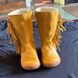 Livie & Luca Yellow Kids Moccasin Boots